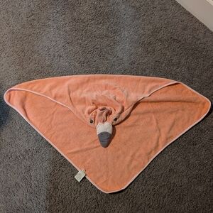 Cloud Island Pink Flamingo Hooded Baby Towel